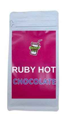 Рожевий гарячий шоколад / какао RUBY Hot Chocolate зі смаком полуничного мохіто, 500грам 19 фото