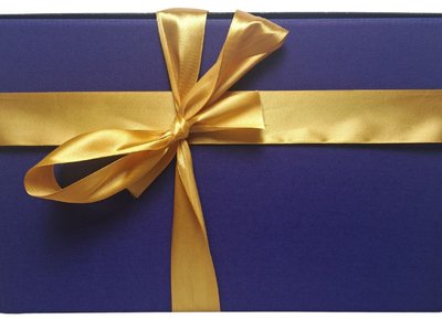 Подарункова коробка синя (7-10 баночок) 123134 фото